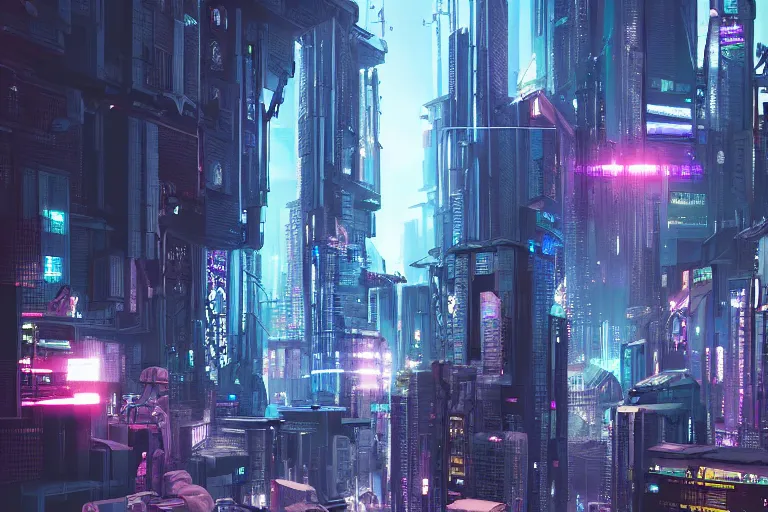 Image similar to cyberpunk city at night, realistic, trending on artstation