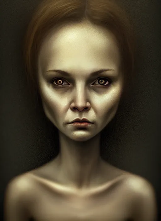 Image similar to a portrait of a pretty young lady by anton semenov