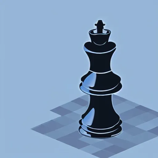 Image similar to queen chess piece, isometric