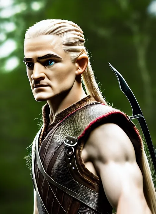 Prompt: photo of legolas in the style of stefan kostic, realistic, sharp focus, 8k high definition, insanely detailed, intricate, elegant, bokeh