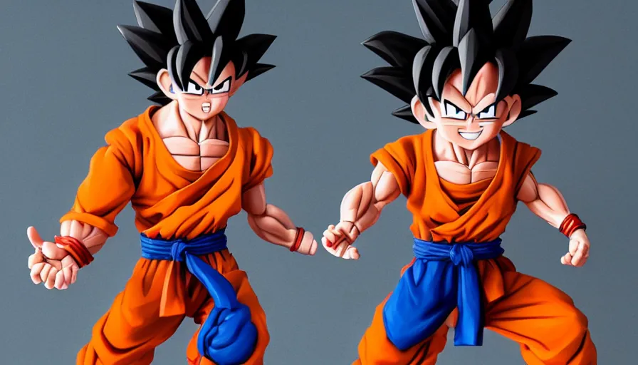 Prompt: hand painted figurine of goku as a salary man, hyperdetailed, artstation, cgsociety, 8 k