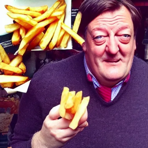 Image similar to [ french fries ] as ( stephen fry ) hybrid intercross mix