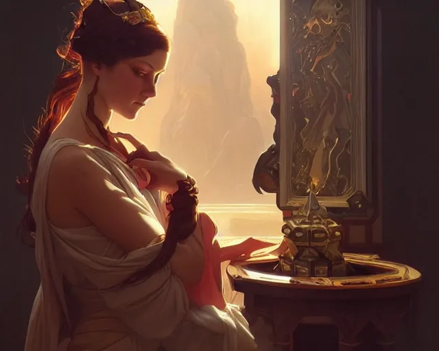 Prompt: photography of georges de la tour, deep focus, d & d, fantasy, intricate, elegant, highly detailed, digital painting, artstation, concept art, matte, sharp focus, illustration, hearthstone, art by artgerm and greg rutkowski and alphonse mucha