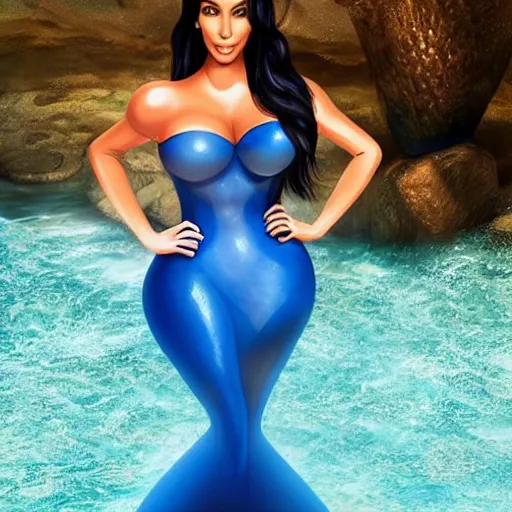 Image similar to Kim Kardashian as Ariel the Little Mermaid