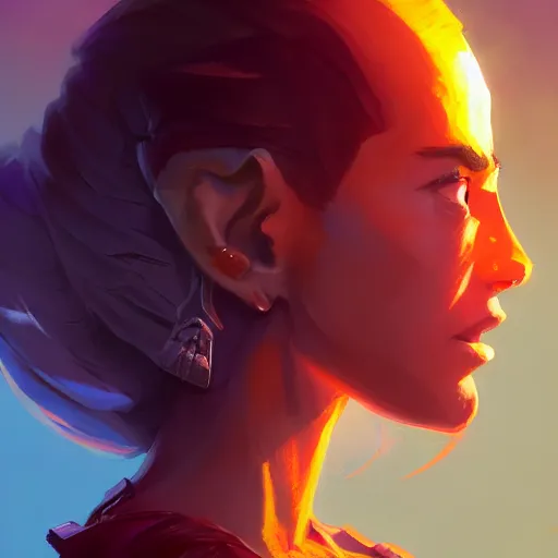 Image similar to profile portrait, maya ali mage, gloomhaven, dynamic lighting, gaudy colors, octane render aesthetic, matte painting concept art, official fanart behance hd artstation by jesper ejsing, by rhads and makoto shinkai and lois van baarle and ilya kuvshinov and rossdraws