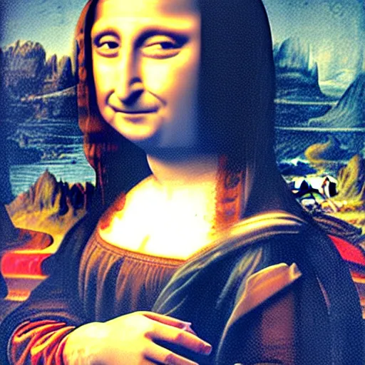 Image similar to Mr. Bean as the Mona Lisa by Leonardo da Vinci