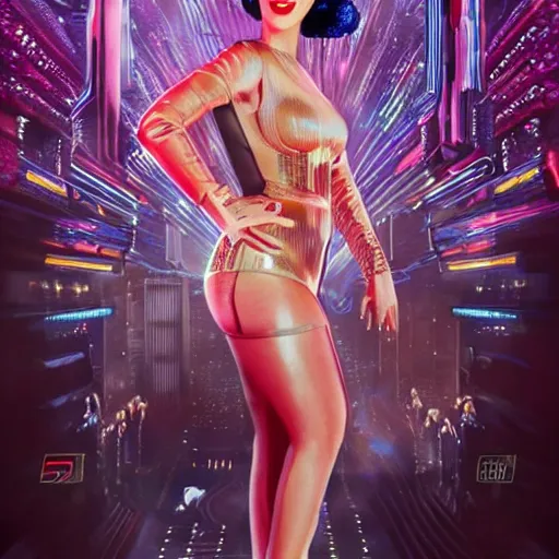 Prompt: katy perry in blade runner 2047