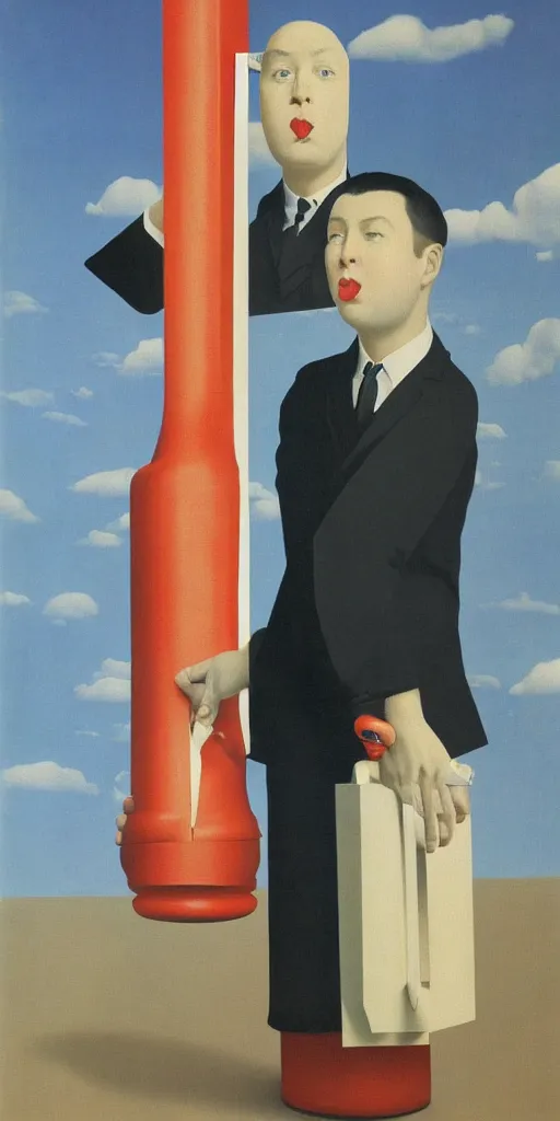 Image similar to tiktok scroll by rene magritte, elsagate