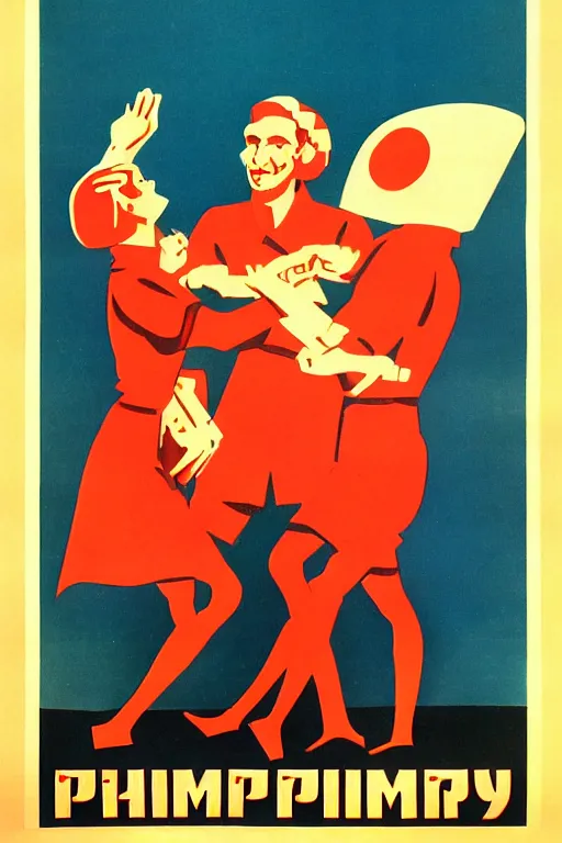 Image similar to Soviet Propaganda Poster for shrimp party