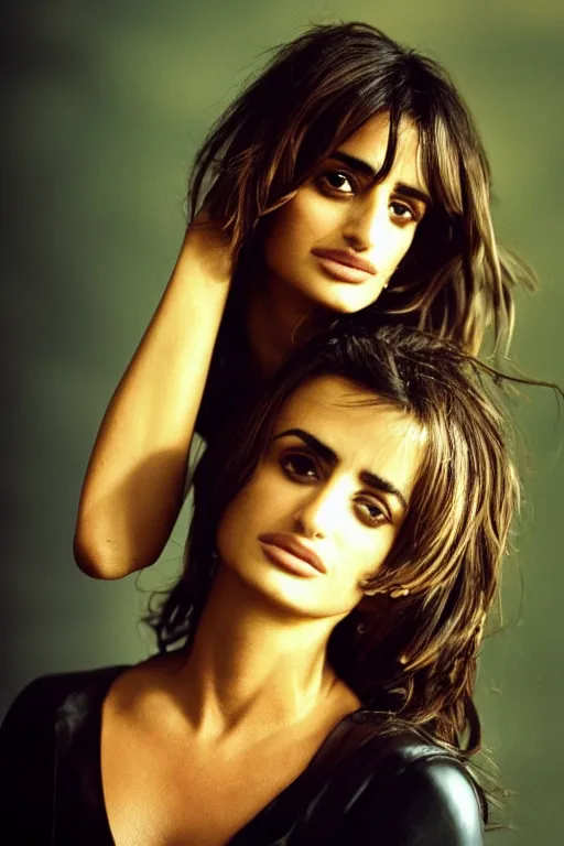 Prompt: penelope cruz, photo, portrait, close up, kodak, warm lightning, lomography