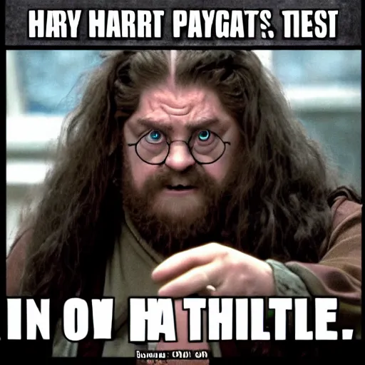 Image similar to Harry Potter, Hagrid is sitting on the toilet