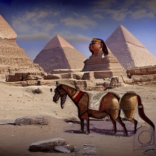 Image similar to photo of egypt in 7 0 0 ad digital painting