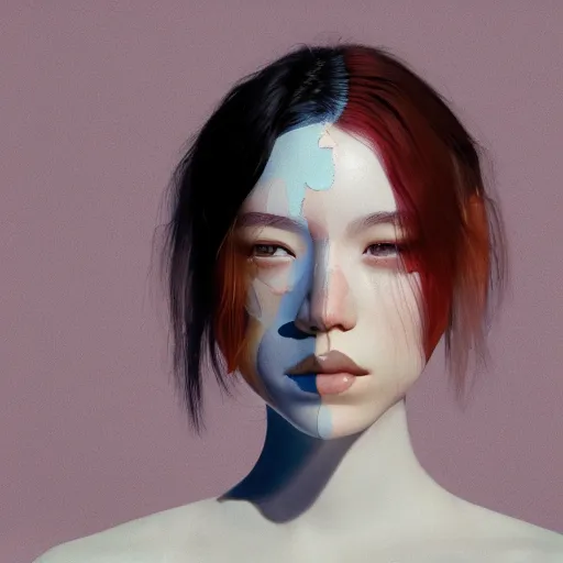 Prompt: abstract 3d female portrait age 25 by james jean and Jason Chan, rendering, redshift, octane