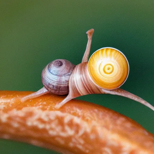 Image similar to a snail with an eyeball for a shell