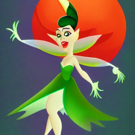 Image similar to Scary tinker bell, terror, horror, disney animation, pixar