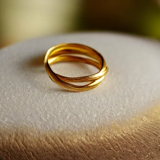 Image similar to gold wedding rings, thin, twist in the middle, white background