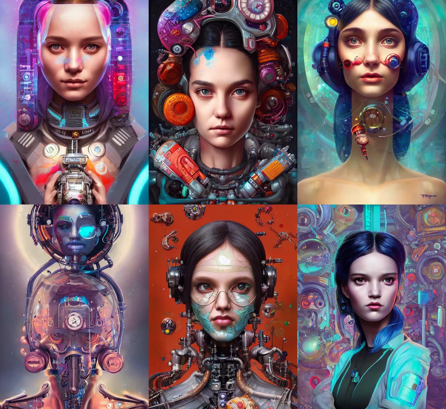 Prompt: lofi BioPunk Komala portrait Pixar style by Tristan Eaton_Stanley Artgerm and Tom Bagshaw,