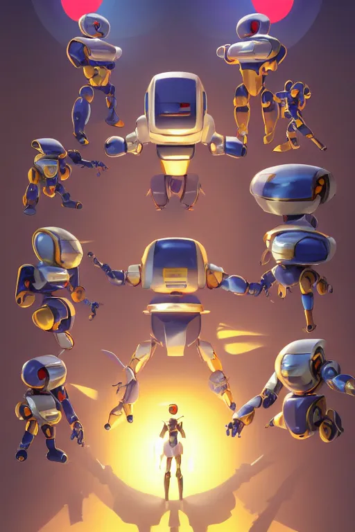 Image similar to metabots medabots medarotto medarot robot minimalist comics, behance hd by jesper ejsing, by rhads, makoto shinkai and lois van baarle, ilya kuvshinov, rossdraws global illumination ray tracing hdr radiating a glowing aura