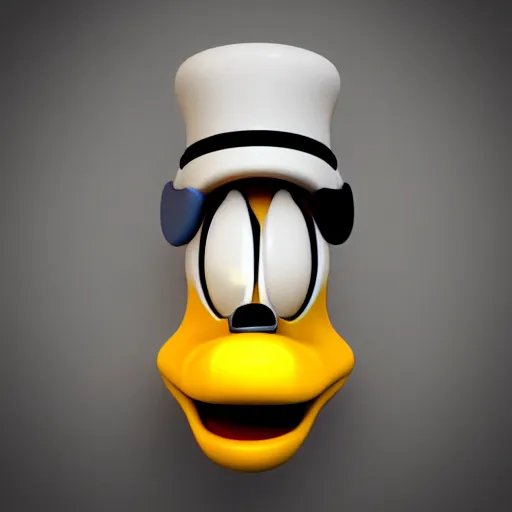 Prompt: donald duck, 3 d render