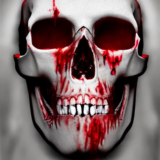 Image similar to bloody face skull