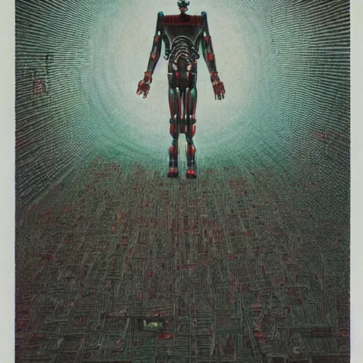 Prompt: japanese horror vhs robocop ai, zdzisław beksinski