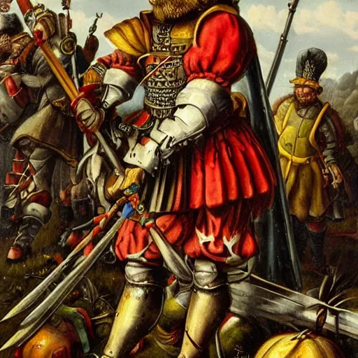 Prompt: Landsknecht, hyper realism, high detail, composition