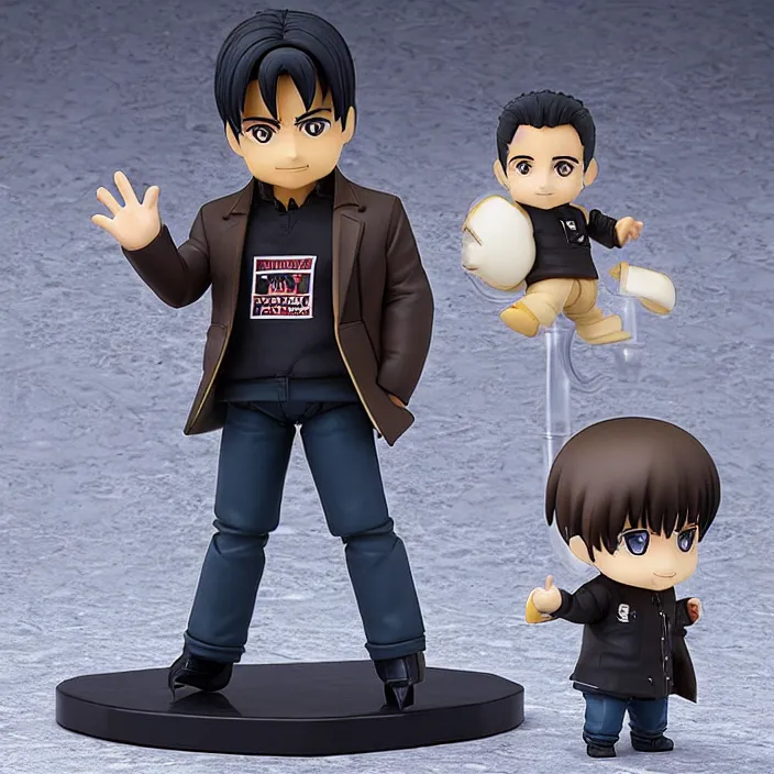 Prompt: joey tribbiani, an anime nendoroid of joey tribbiani, figurine, detailed product photo