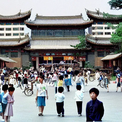 Image similar to An average day in Hangzhou in 1990