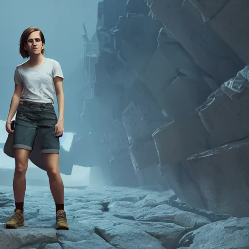 Image similar to full body of emma watson, 8 k uhd, unreal engine, octane render in the artstyle of finnian macmanus, john park and greg rutkowski