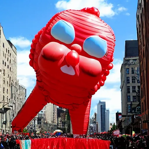 Prompt: a Macy’s Parade balloon of Bill Clinton