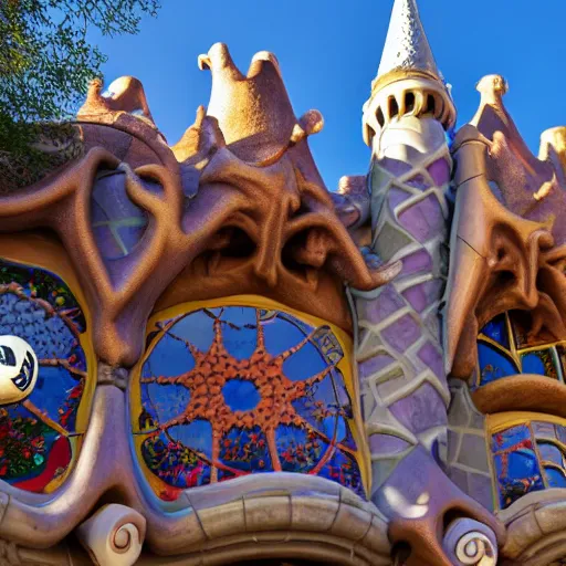 Image similar to antoni gaudi designed disneyland