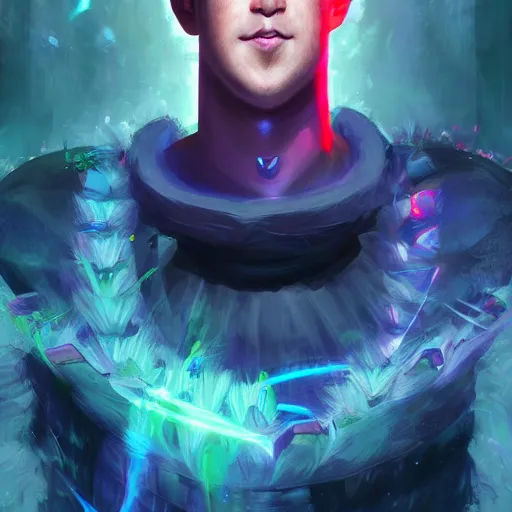 Image similar to anime portrait of Mark Zuckerberg as a shaman yedi using dark force to eliminate trump as an anime antagonist by Stanley Artgerm Lau, WLOP, Rossdraws, James Jean, Andrei Riabovitchev, Marc Simonetti, and Sakimichan, trending on artstation