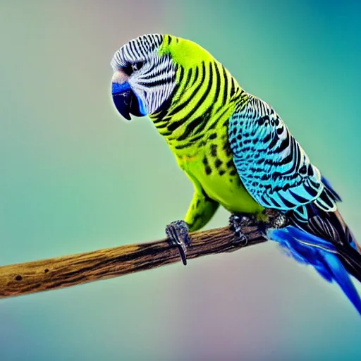 Prompt: a budgie with dragon wing, high detail, hd, 4k, 8k, award winning photograph