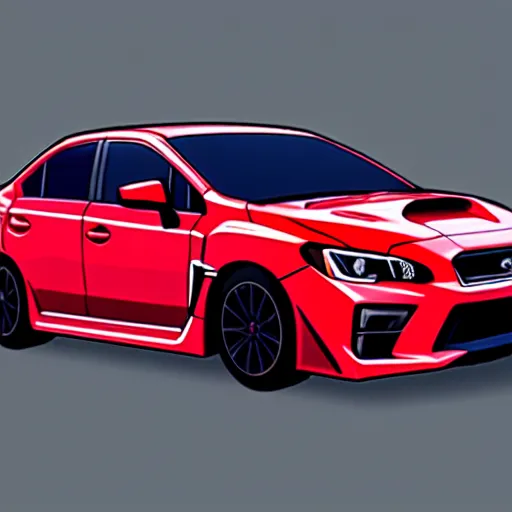 Image similar to a cell shaded 2 0 1 9 wrx