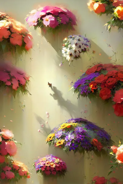 Image similar to Floral wallpaper by Craig Mullins, pixar