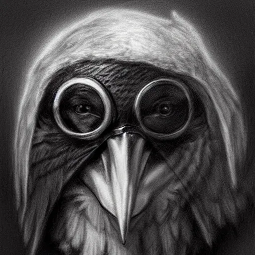 ArtStation - Charcoal Drawing of a crow