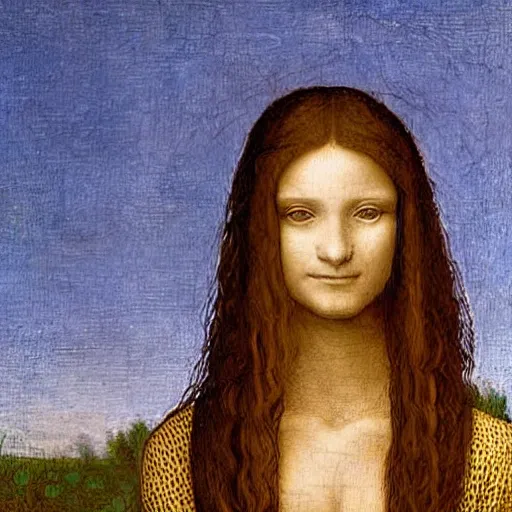 Image similar to a girl in amazing tall sunflower field, her hair flowing down, subtle, intricate details, real masterpiece, oil on canvas, by leonardo da vinci, vitalik buterin