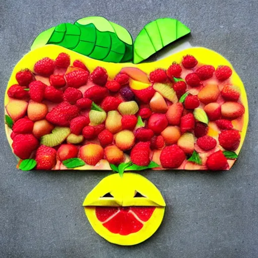 Image similar to fruit art of nine eleven