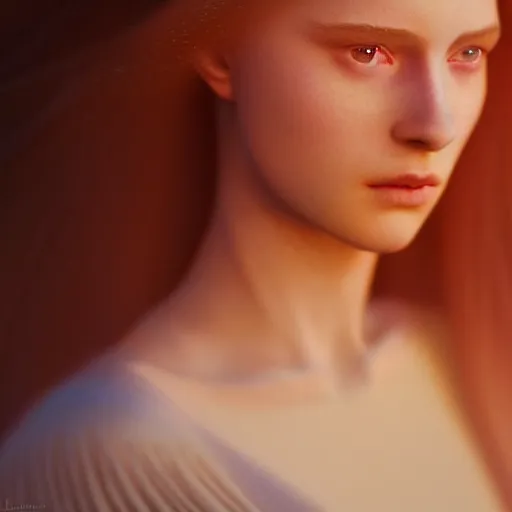 Prompt: photographic portrait of a stunningly beautiful renaissance female in soft dreamy light at sunset, beside the river, soft focus, contemporary fashion shoot, in a denis villeneuve and tim burton movie, by edward robert hughes, annie leibovitz and steve mccurry, david lazar, jimmy nelsson, extremely detailed, breathtaking, hyperrealistic, perfect face, octane render