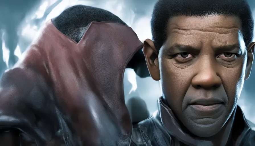 Image similar to Denzel Washington is Blade, hyperdetailed, artstation, cgsociety, 8k