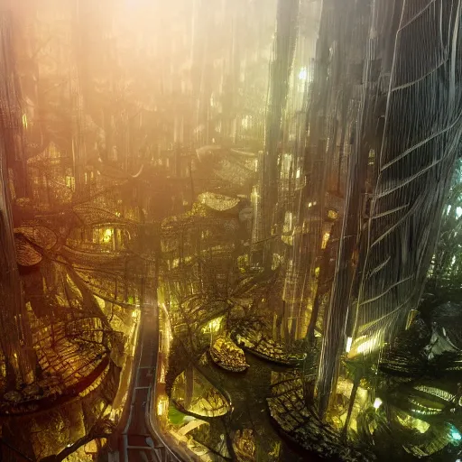 stabilityai/stable-diffusion · A solarpunk city, light, HD, pure, sharp  focus, nature, forest, city, utopian, 16:9