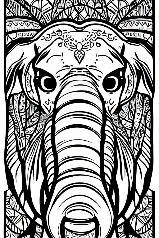 Image similar to A portrait of a baby elephant, sticker, highly detailed, colorful, illustration, smooth and clean vector curves, no jagged lines, vector art, smooth