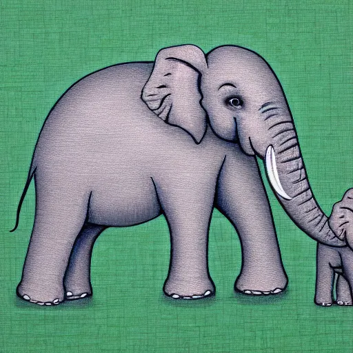 Image similar to a recursive elephant