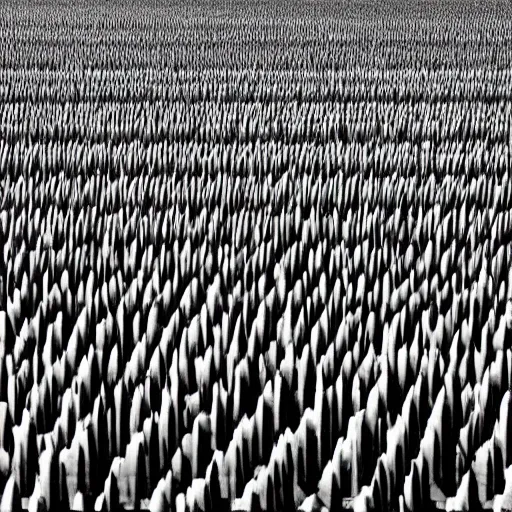 Image similar to spike fields scary, eerie, uncanny, abnormal