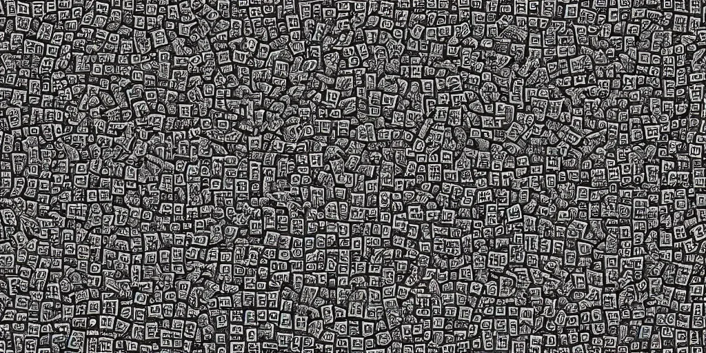 Prompt: autostereogram of an escher drawing of where's hulk, infinity