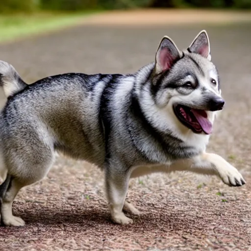 Image similar to A Swedish Vallhund sneezing