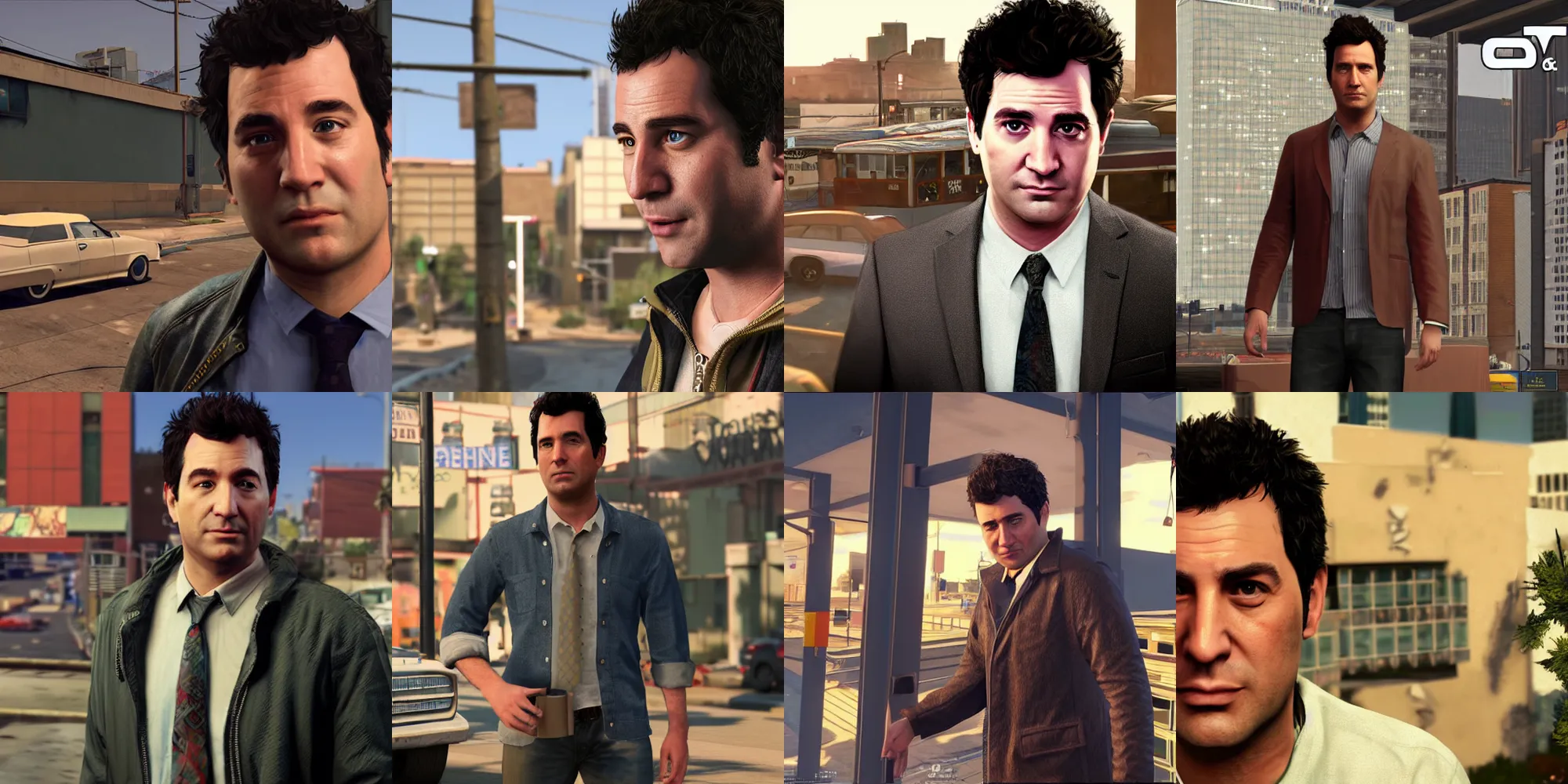 Prompt: Highly detailed portrait of Ted Mosby, in GTA V, Stephen Bliss, unreal engine, detailed and intricate environment