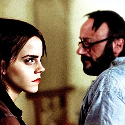 Image similar to Emma Watson and Jean Reno in Leon The Professional