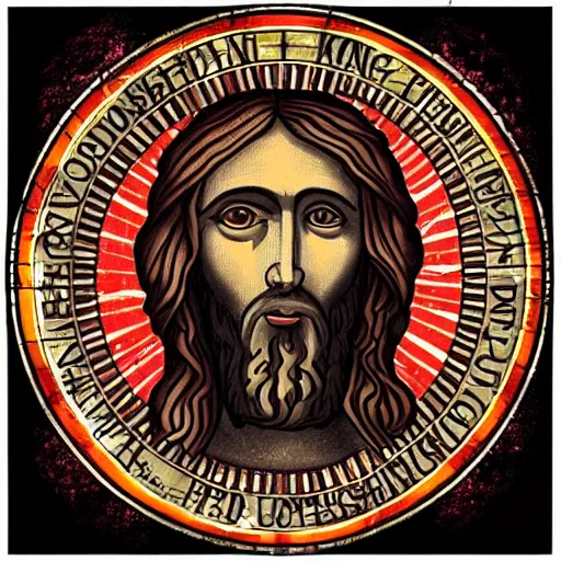 Image similar to “a t shirt design involving Christian religion and Jesus”