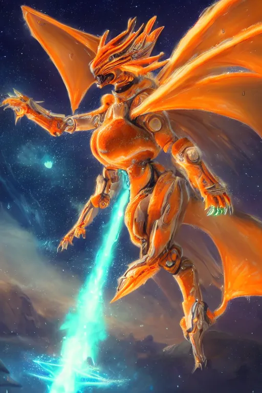 Prompt: galactic hyperdetailed elegant beautiful stunning giantess anthropomorphic mecha sexy hot fluffy female dragon goddess, orange fluffy spines, orange fluffy ears, fluffy green belly, orange body, orange skin, bigger than galaxy, epic proportions, epic scale, epic size, warframe destiny fanart, furry, dragon art, goddess, giantess, furaffinity, octane render